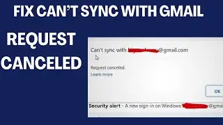 how to Fix Can't Sync with gmail problem on google chrome | Request canceled