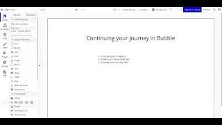Moving Forward & Recommendations with Bubble.io