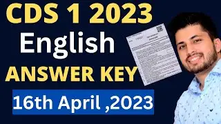 CDS 1 2023 English Answer Key | Gov Exam Funda | English OTA IMA |