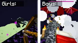 boys vs girls killing ender dragon