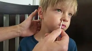 POSITIVE COVID-19 Test at Home - How to test child Self-Test in 15 min. iHealth Antigen Rapid Test