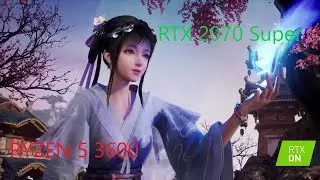 Sword and Fairy 7 gameplay benchmark RTX ON | 2070 Super | Ryzen 5 3600 | 1080p High setting