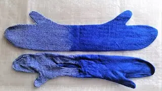 Double mittens on gauze - the second method