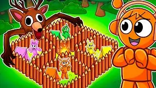 We Built A LOG WALL FORTRESS In 99 Nights In The Forest!