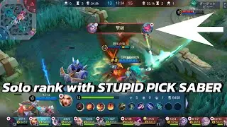 Solo rank with stupid pick saber : MLBB