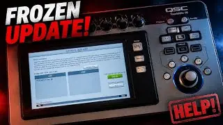 QSC Touchmix 16 stuck on software upgrade screen. Screen doesn't work. Can't select anything.