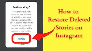 How to RESTORE Deleted Stories on Instagram 2023 - Quick & Easy