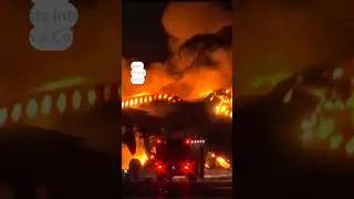 Japan Airlines aircraft on fire after collision