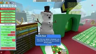 Roblox - Bee Swarm Simulator - Start To Finish Panda Bear's Snowbear Quest.  Beesmas 2022.