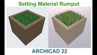 ArchiCAD Rendering Setting Material Rumput di Archicad 22