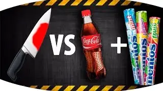РАСКАЛЕННЫЙ нож ПРОТИВ КОКА КОЛЫ + ментос! КРУЧЕ ЧЕМ раскаленный ШАР!