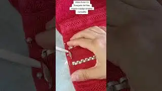 Vídeo Aula n 8 Trançado de fitas Argolinha+espiga simples na toalha