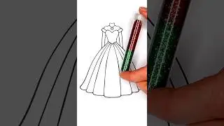 👸❤️ Christmas Princess Bride 🎄😻 Beautiful Glitter Art ✨ #glitter #art #princessdress #coloring