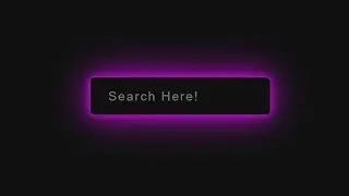Creating a glowing search bar using HTML and CSS