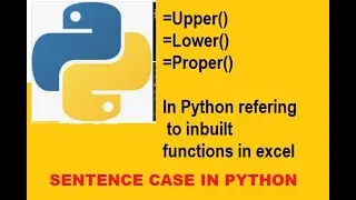 Sentence Case in Python
