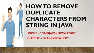 how to remove duplicate characters from string