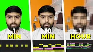 I Edited My Video in 1 Min vs 10 Min vs 1 Hour | Editing Challenge