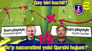 EFOOTBALL MOBILE | TO'P NAZORATI YOKI QARSHI HUJUM 🤔 | TURNIRLARDA QAY BIRI KOP'ROQ ISH BERADI ?