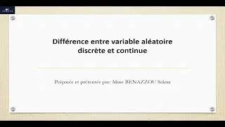 Tu ne confondras plus entre variable aléatoire DISCRETE et CONTINUE
