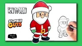 How to Draw Stumble Santa | Stumble Guys