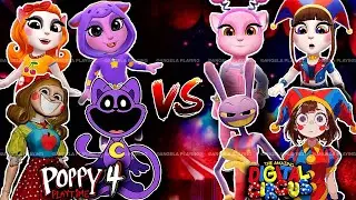 Poppy Playtime Chapter 3 Vs The Amazing Digital Circus | Miss Delight Vs Catnap Vs Jax Vs Pomni 😱