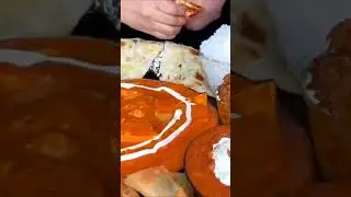 Butter Chicken with Naan #asmr #food #mukbang #asmrvideo