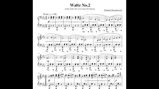 Waltz No 2 The Second Waltz by Dmitri Shostakovich Sheet,  Шостакович Дмитрий Вальс 2 пианино ноты