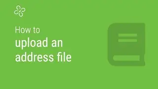 How to upload an address file