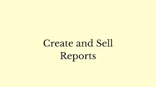 1.  How to Create Simple Reports to Sell Online (Beginner Guide)