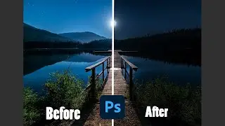 Night Effect| Moon Effect | How to Change light night to dark night in photoshop? photoshop tutorial