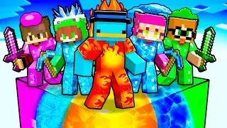 Sobreviviendo en un SÓLO BLOQUE ELEMENTAL Con Mis FANS LOCAS