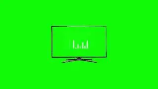 LED TV with audio spectrum green screen