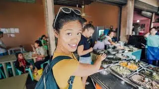 American Tasting TRADITIONAL FILIPINO BREAKFAST in Local Market on Bohol, Philippines