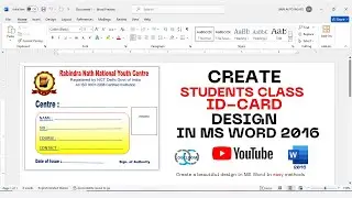 Design Student Class ID Card in MS Word 