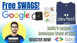 Google DevFest India 2021 | Google FREE SWAGS & T-shirt | Google Developer Group | Developer Event
