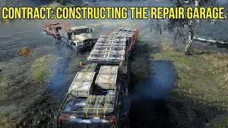 SnowRunner | Constructing a Repair Garage | The Lowlands - Maine, USA