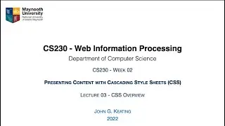 CS230 (2022): L03 - Presenting Content with Cascading Style Sheets (CSS)