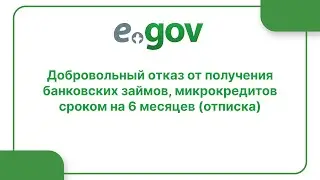 Добровольный отказ от получения банковских займов, микрокредитов сроком на 6 месяцев