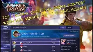 Mobile Legend : Top 1 Global Chou Play Arena Contest with His Squad (GG)