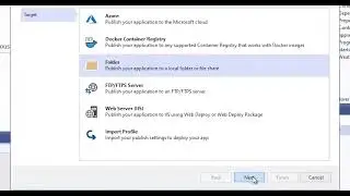 How to publish API in folder to pc