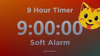 9 Hour Timer 🔴 (with Soft Alarm Sound) for Sleep and Relaxation