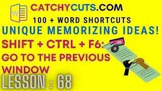 Word: How to Go to the Previous Opened Window and Memorize Shift + Ctrl + F6 Keyboard Shortcut.