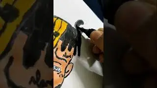 Drawing a Xxxtentacion with Brush pens #shorts ❤️🥰