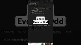 check even or odd number in python💡 
