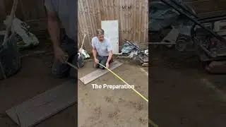 Porcelain Patio Progress Digging, Sub Base, Cutting Preparation & The New Tool #Shorts #USA