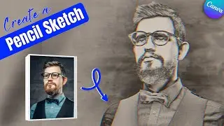 Canva Tutorial How to Create Spencil Sketch Effect in Canva ✏🎨
