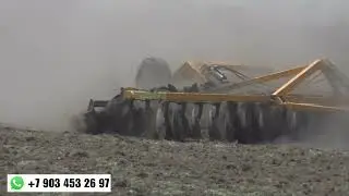 Работа в поле на дисковой бороне Стилмер 5х2 прицепной!