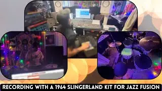 Studio VLOG: Recording Drums on a 1964 Slingerland Kit for my Jazz Fusion Outfit