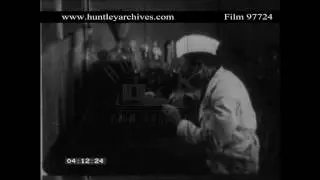 Scientists in Laboratory in 1930's Belgium.  Archive film 97724