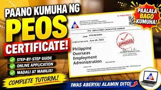 Paano kumuha ng PEOS Certificate | PRE - EMPLOYMENT ORIENTATION SEMINAR